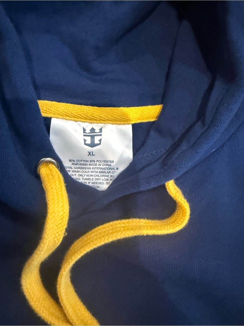 royal Caribbean blue Men’s Hoodie XL - Picture 3 of 3